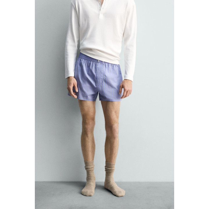 НАБОР ИЗ ДВУХ КОМБИНИРОВАННЫХ ТРУСОВ-БОКСЕРОВ ИЗ ПОПЛИНА