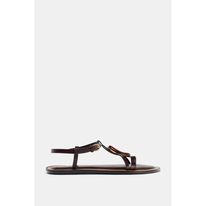 САНДАЛИИ С МЕТАЛЛИЧЕСКОЙ АППЛИКАЦИЕЙ