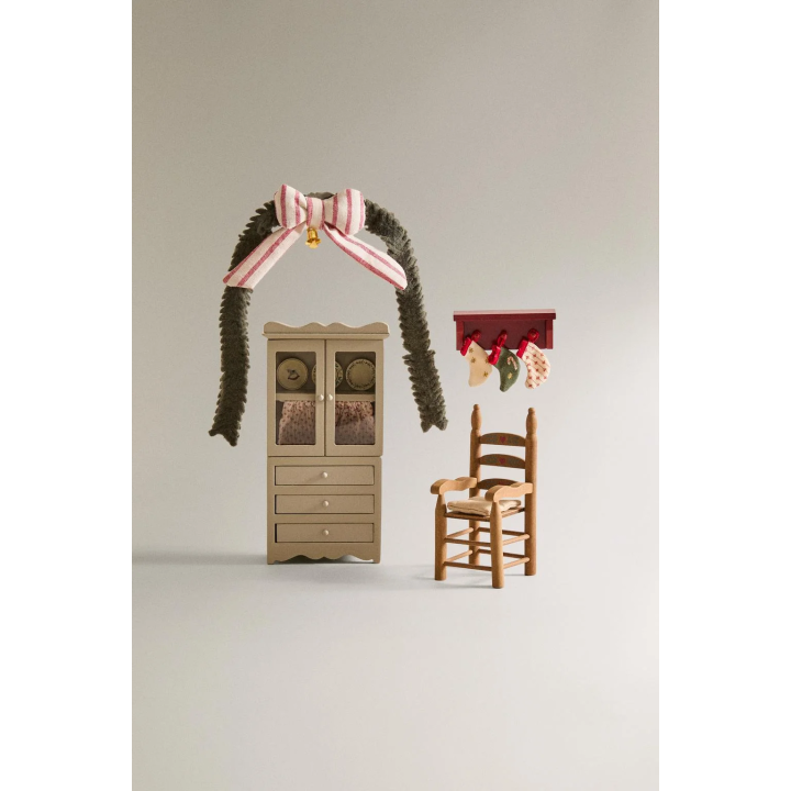 Детский набор игрушек для кукольного домика рождественский гостинный зал