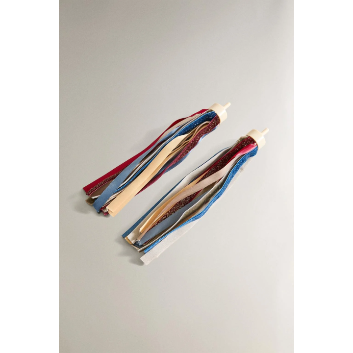 Детский велосипедный аксессуар с блестящими бахромой