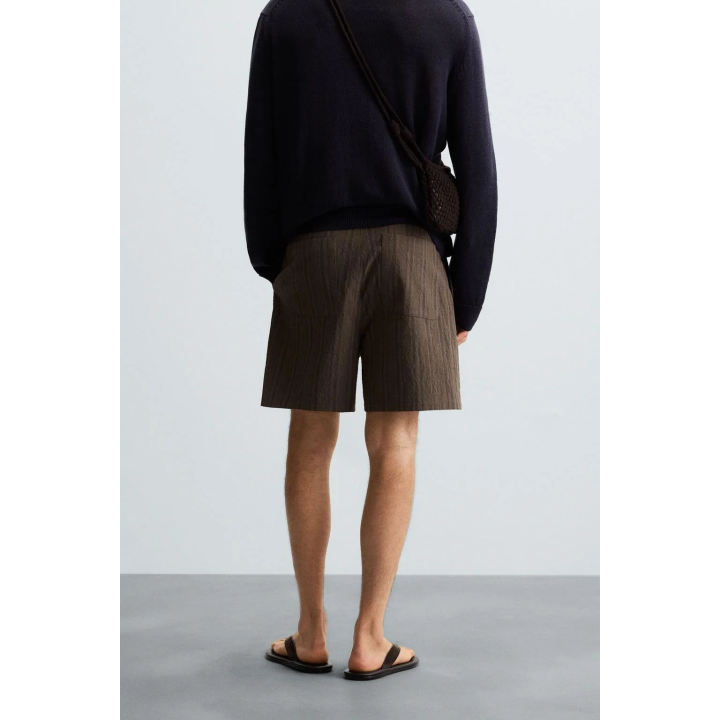 ШОРТЫ-БЕРМУДЫ REGULAR FIT В ПОЛОСКУ