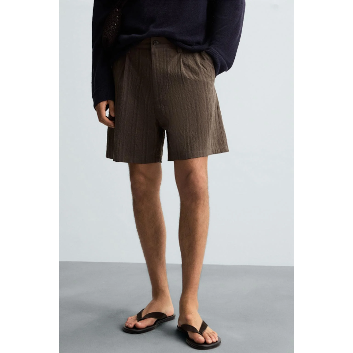 ШОРТЫ-БЕРМУДЫ REGULAR FIT В ПОЛОСКУ