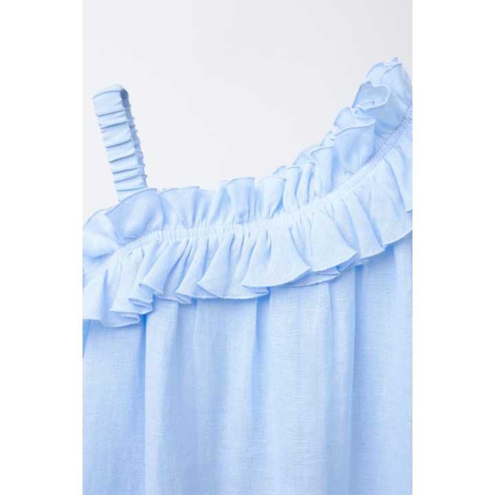 ПЛАТЬЕ С ВОЛАНАМИ. 100% ЛЁН