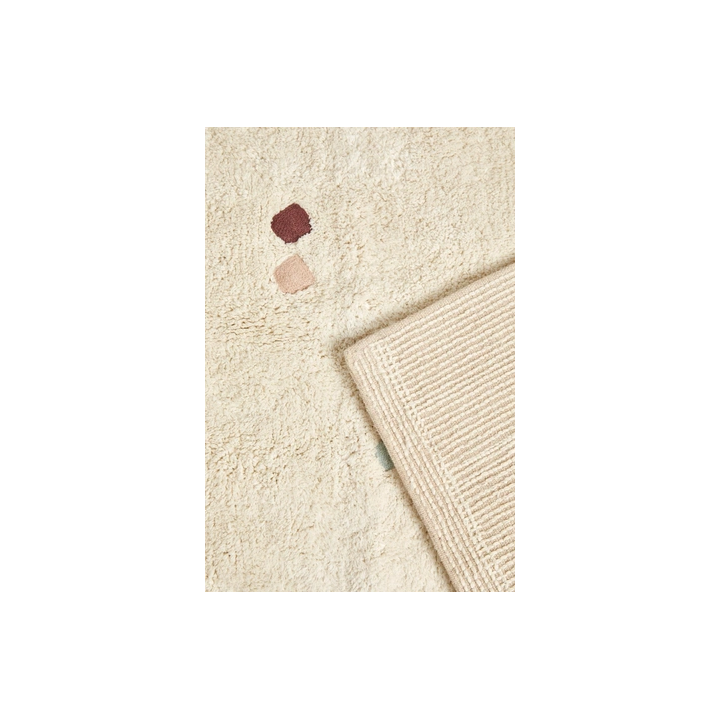 CHILDREN’S MULTICOLOURED EMBROIDERED DIAMOND RUG