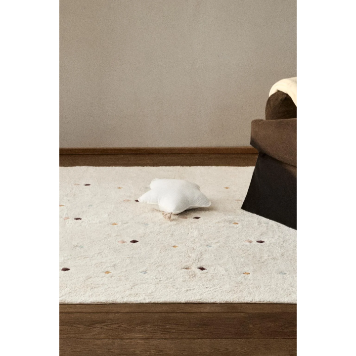 CHILDREN’S MULTICOLOURED EMBROIDERED DIAMOND RUG