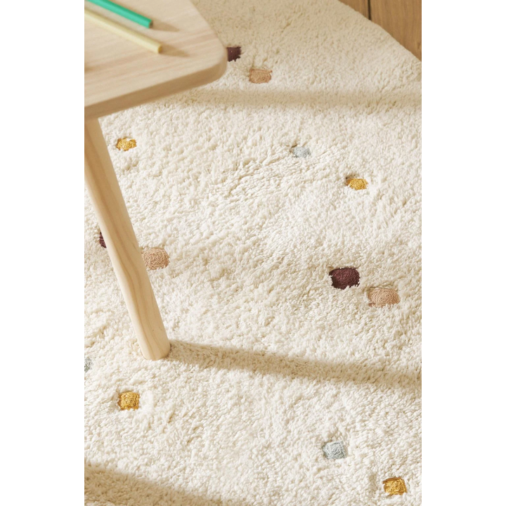 CHILDREN’S MULTICOLOURED EMBROIDERED DIAMOND RUG