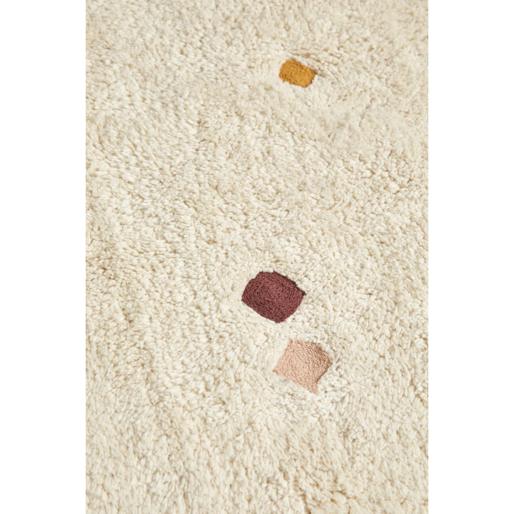 CHILDREN’S MULTICOLOURED EMBROIDERED DIAMOND RUG