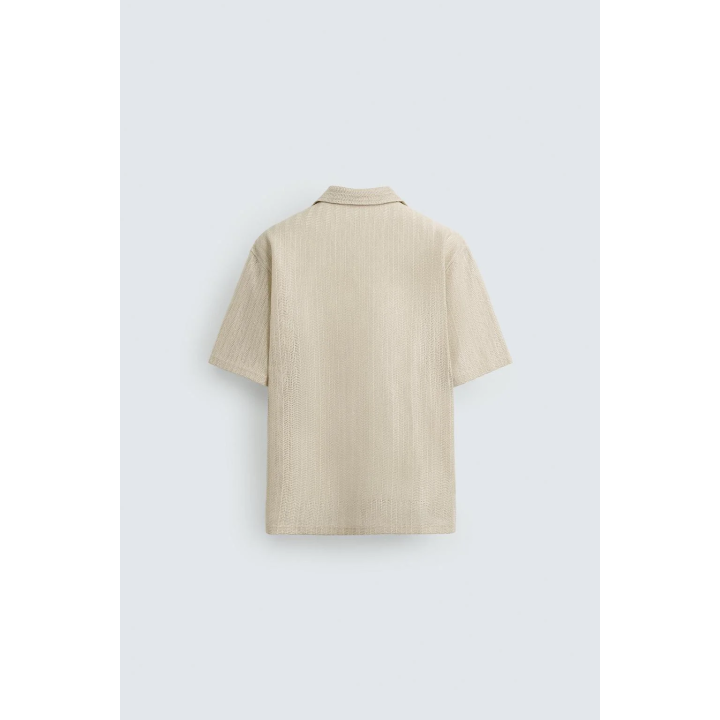 РУБАШКА ИЗ ТКАНИ С ОТКРЫТОЙ ТЕКСТУРОЙ «ЁЛОЧКА»