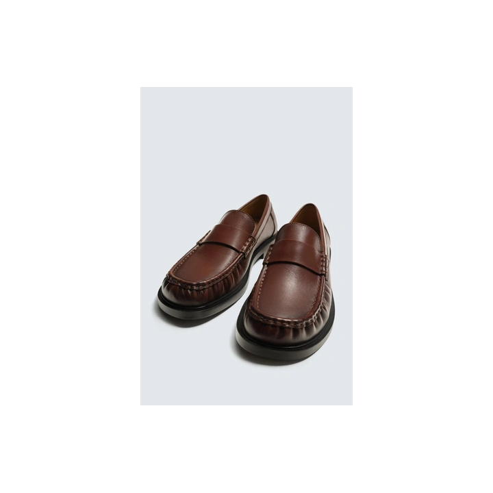 КОЖАНЫЕ ЛОФЕРЫ С ПЛАНКОЙ