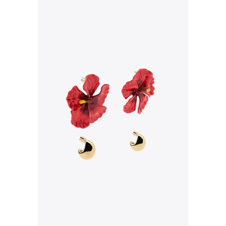 НАБОР СЕРЕГ С ЦВЕТАМИ И КОЛЬЦАМИ