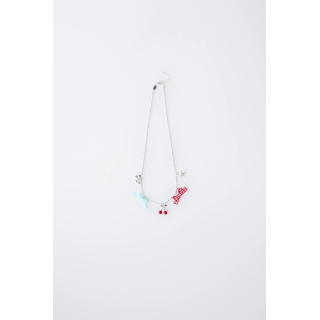 Ожерелье с вишней и бантом