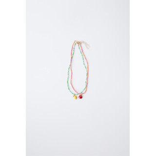 НАБОР ИЗ 2 ОЖЕРЕЛИЙ С ПОДВЕСКАМИ «ПОМИДОР» И «ЛИМОН»