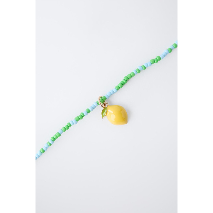 НАБОР ИЗ 2 ОЖЕРЕЛИЙ С ПОДВЕСКАМИ «ПОМИДОР» И «ЛИМОН»