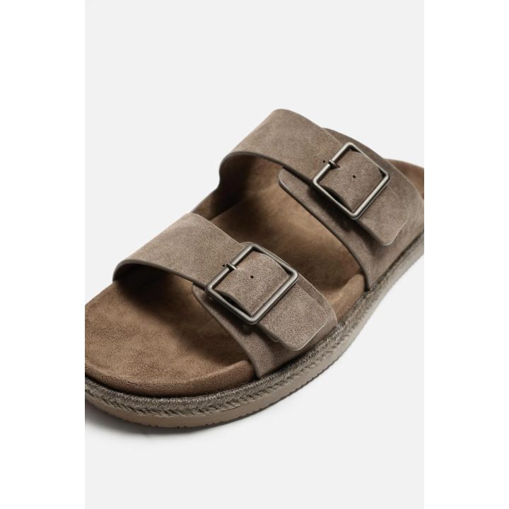 КОЖАНЫЕ САНДАЛИИ С ДВУМЯ РЕМЕШКАМИ