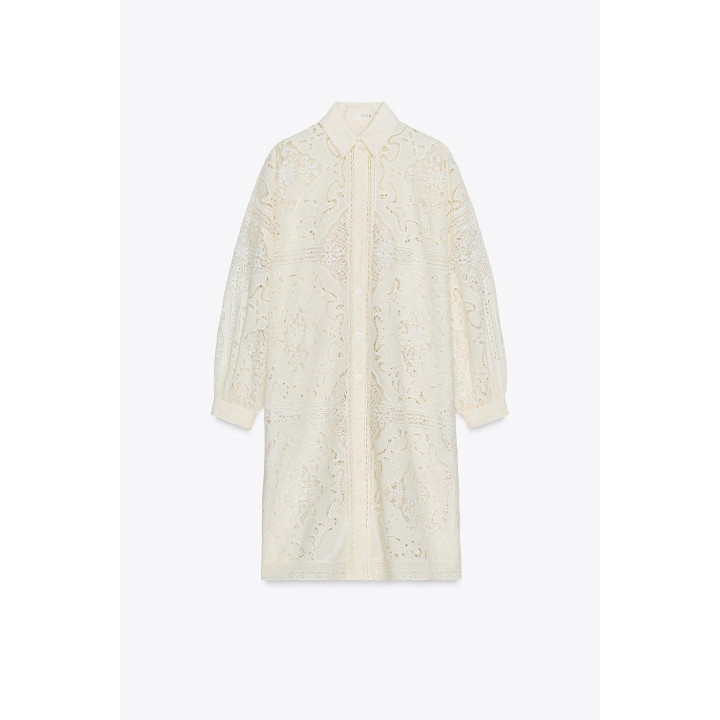 ПЛАТЬЕ-РУБАШКА С ВЫШИВКОЙ — ZW COLLECTION