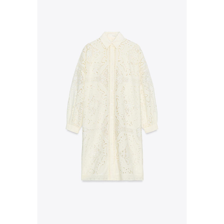 ПЛАТЬЕ-РУБАШКА С ВЫШИВКОЙ — ZW COLLECTION