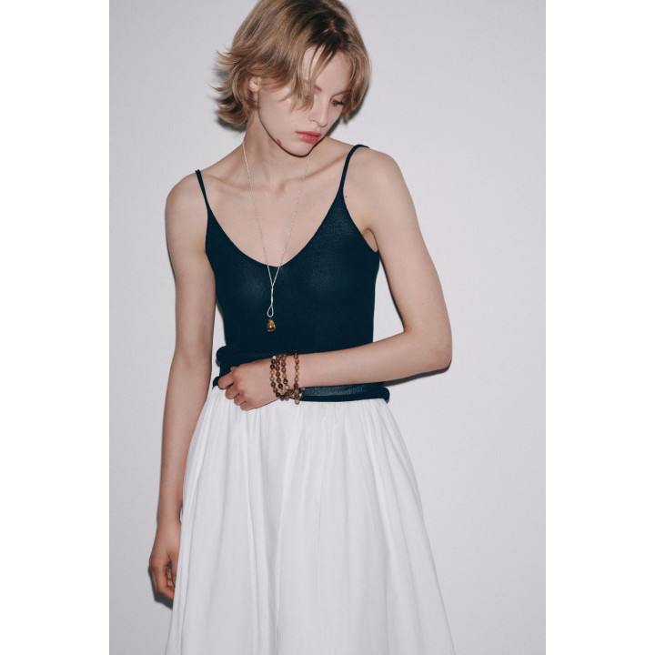 ЮБКА-МИДИ ИЗ ПОПЛИНА — ZW COLLECTION