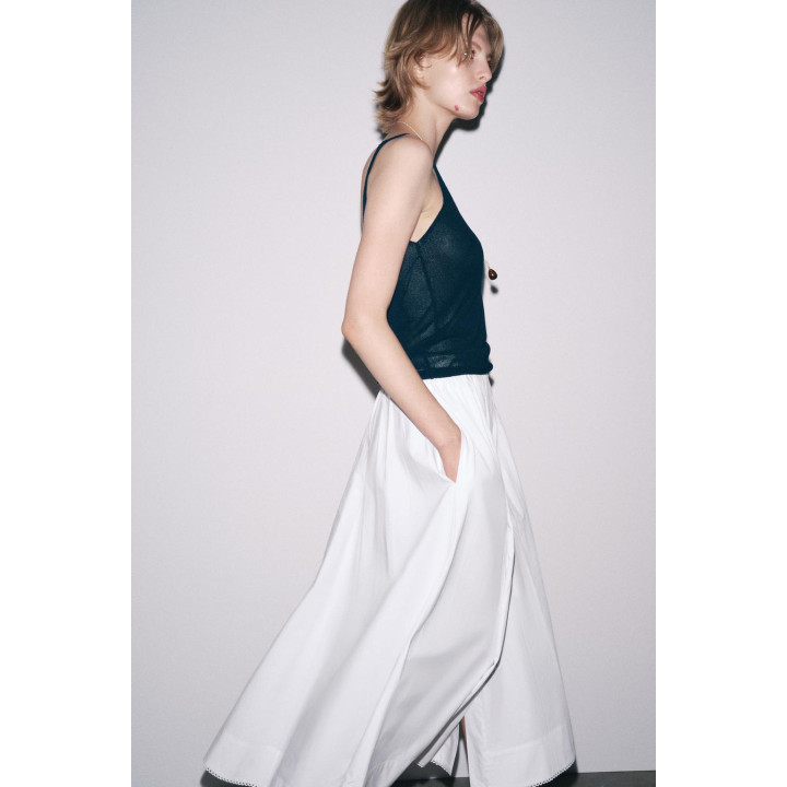 ЮБКА-МИДИ ИЗ ПОПЛИНА — ZW COLLECTION