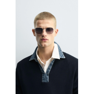 МАТОВЫЕ СОЛНЦЕЗАЩИТНЫЕ ОЧКИ В МЕТАЛЛИЧЕСКОЙ ОПРАВЕ