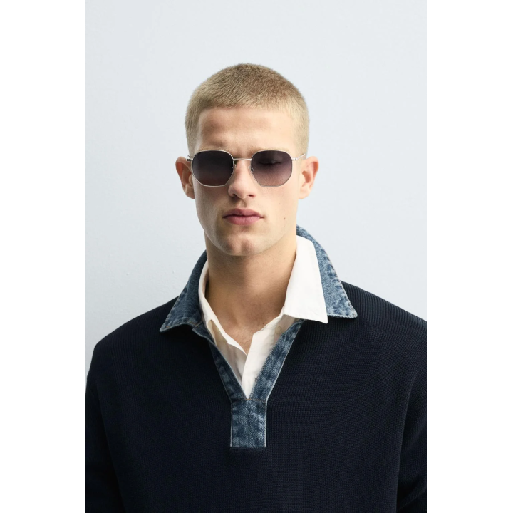 МАТОВЫЕ СОЛНЦЕЗАЩИТНЫЕ ОЧКИ В МЕТАЛЛИЧЕСКОЙ ОПРАВЕ