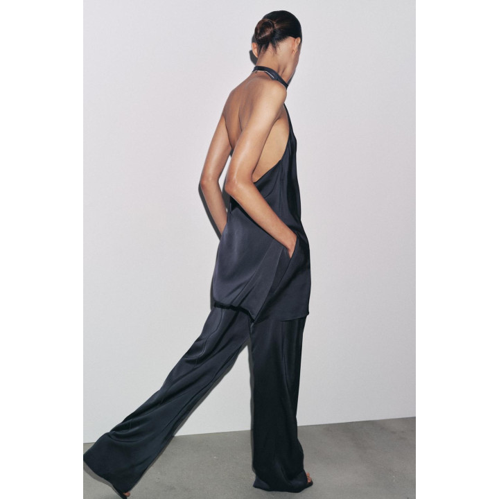 АТЛАСНЫЙ ТОП С ГОРЛОВИНОЙ ХАЛТЕР — ZW COLLECTION