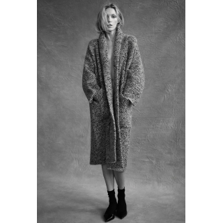 ТРИКОТАЖНОЕ ПАЛЬТО С ШАЛЕВЫМ ВОРОТНИКОМ