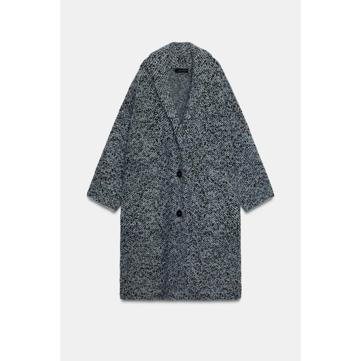 ТРИКОТАЖНОЕ ПАЛЬТО С ШАЛЕВЫМ ВОРОТНИКОМ