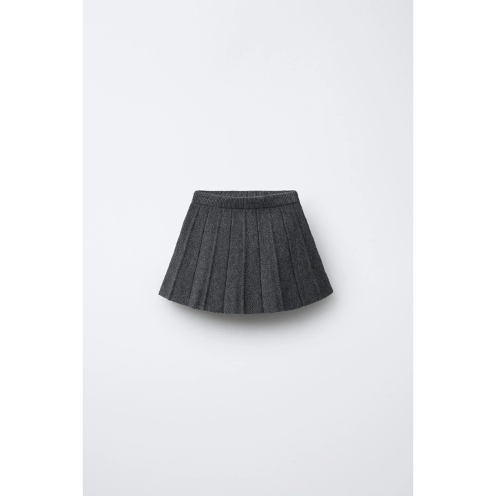 ВЯЗАНАЯ ЮБКА В СКЛАДКУ С ШЕРСТЬЮ