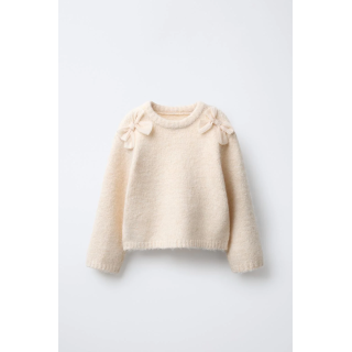 СВИТЕР С АТЛАСНЫМИ БАНТАМИ