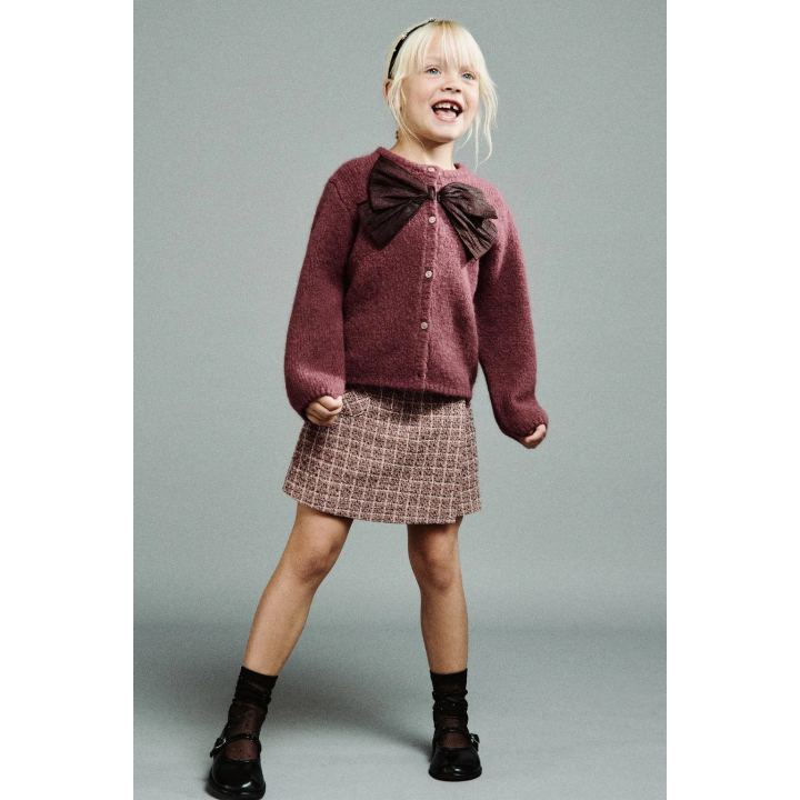 КАРДИГАН С АТЛАСНЫМ БАНТОМ