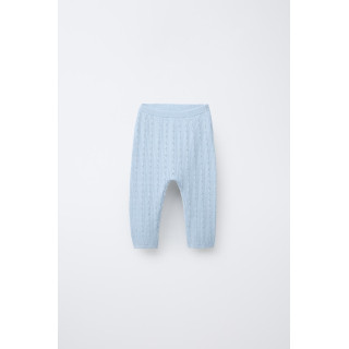 ТРИКОТАЖНЫЕ БРЮКИ С АЖУРНЫМ УЗОРОМ