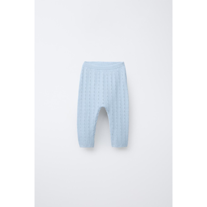 ТРИКОТАЖНЫЕ БРЮКИ С АЖУРНЫМ УЗОРОМ