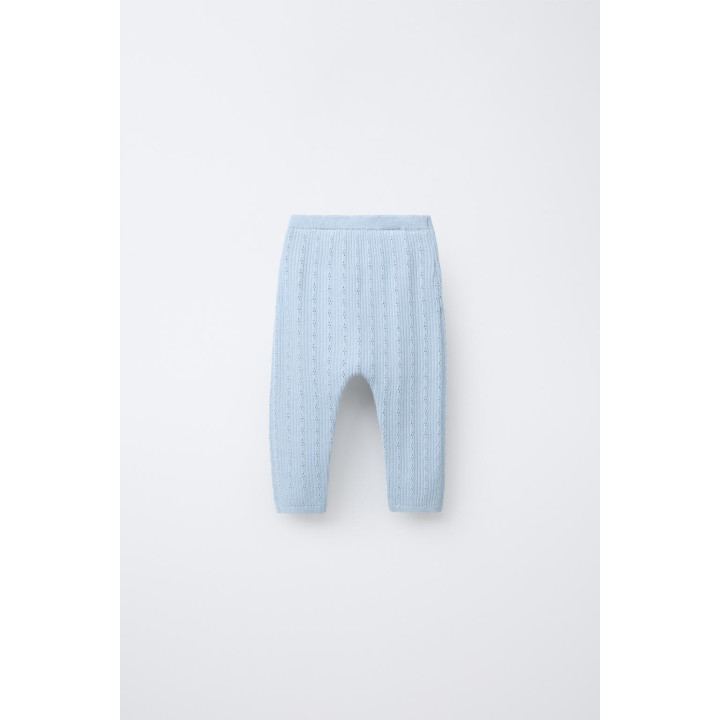 ТРИКОТАЖНЫЕ БРЮКИ С АЖУРНЫМ УЗОРОМ