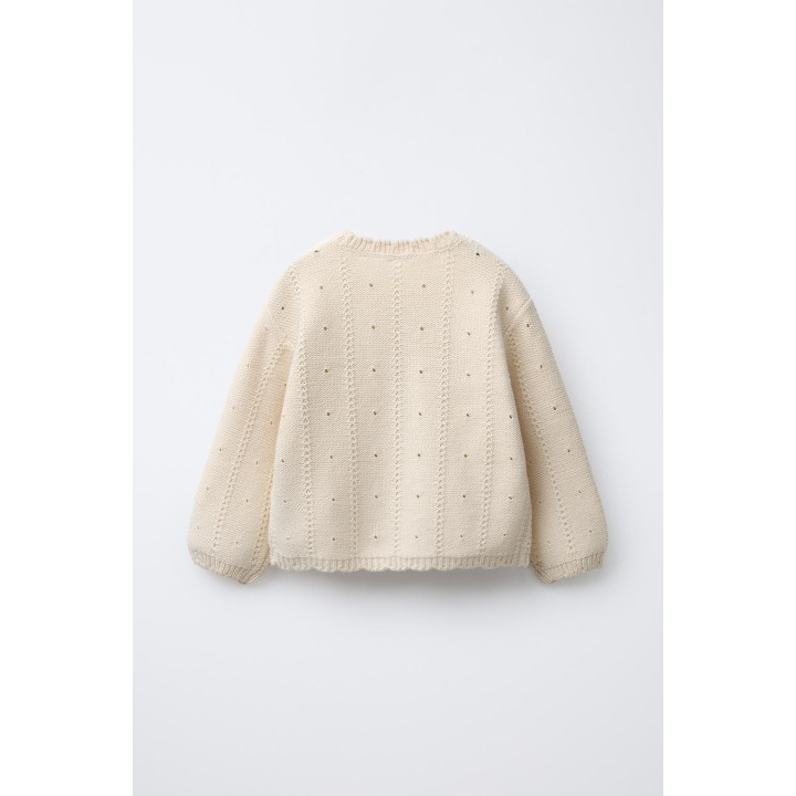 ТРИКОТАЖНЫЙ ДЖЕМПЕР С ВЫШИВКОЙ В ВИДЕ ЦВЕТОВ