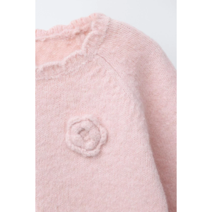 ДЖЕМПЕР ВЯЗАНЫЙ ЦВЕТЫ КРЮЧКОМ