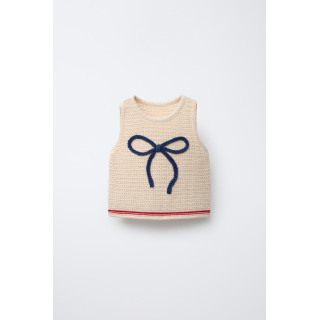 ТРИКОТАЖНЫЙ ТОП С БАНТОМ