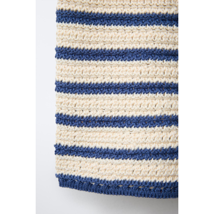 ТРИКОТАЖНЫЕ ШОРТЫ В ПОЛОСКУ С ЦВЕТОЧНЫМ РИСУНКОМ