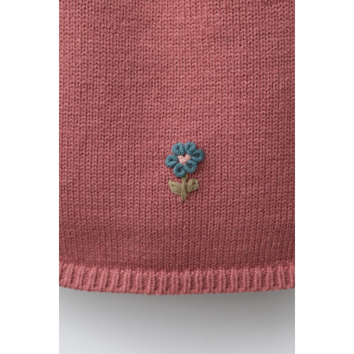 ТРИКОТАЖНАЯ ЮБКА С ВЫШИТЫМИ ЦВЕТАМИ