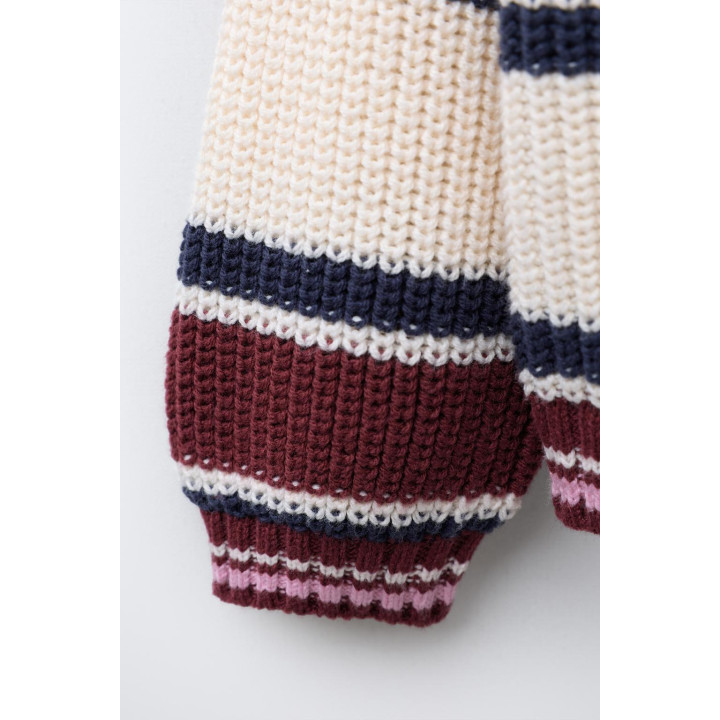 ТРИКОТАЖНЫЙ ДЖЕМПЕР ПОЛО В ПОЛОСКУ С ВЫШИВКОЙ