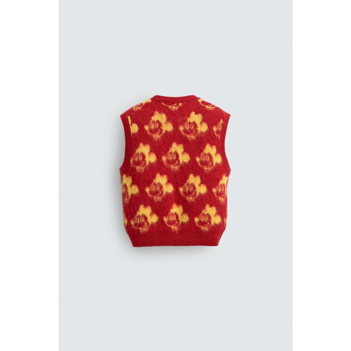 ЖИЛЕТ ИЗ ТРИКОТАЖА С НАЧЕСОМ MICKEY HARRY LAMBERT FOR ZARA X DISNEY
