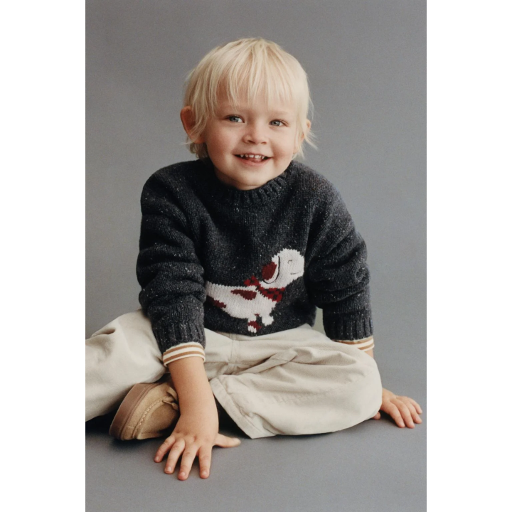 ЖАККАРДОВЫЙ СВИТЕР С ТАКСОЙ