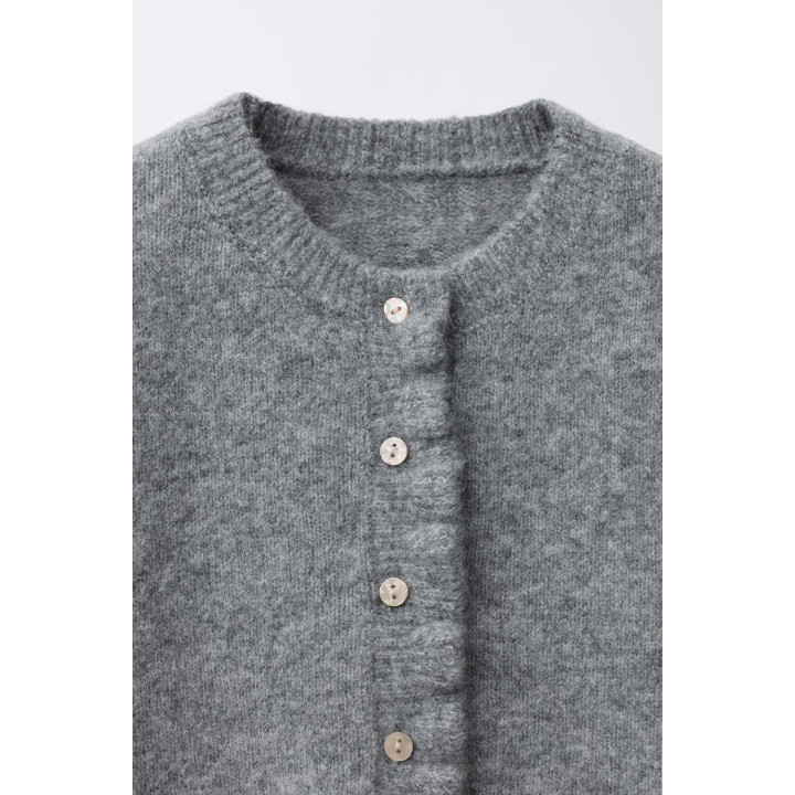 КАРДИГАН С ВОЛАНАМИ И ШЕРСТЬЮ