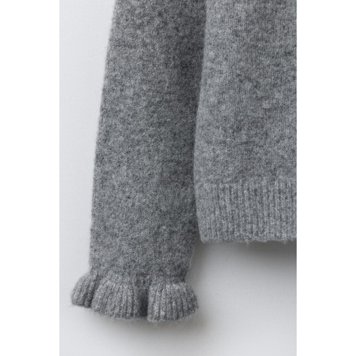 КАРДИГАН С ВОЛАНАМИ И ШЕРСТЬЮ