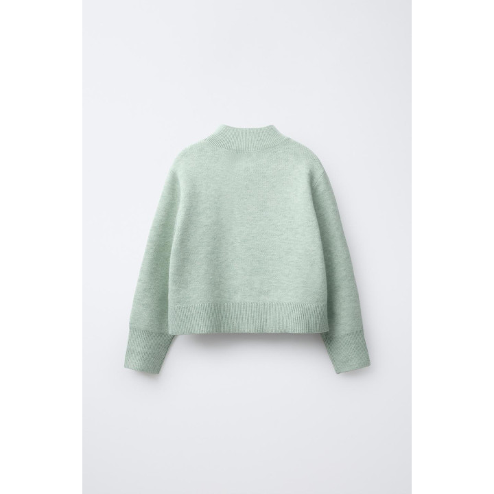 ОДНОТОННЫЙ ТРИКОТАЖНЫЙ ДЖЕМПЕР