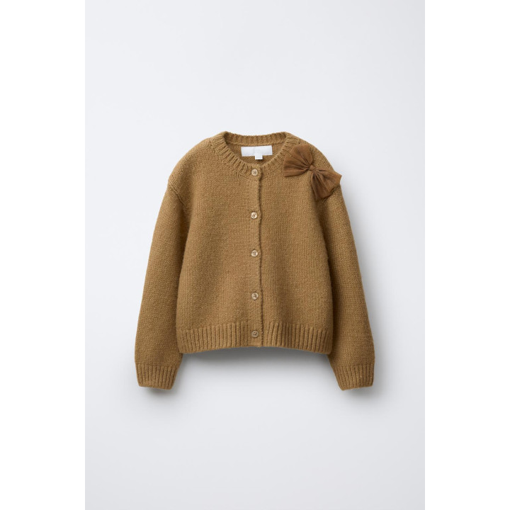 КАРДИГАН С БАНТОМ ИЗ ОРГАНЗЫ