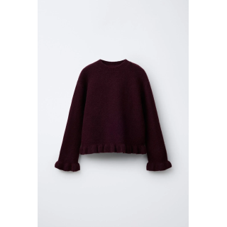 ВЯЗАНЫЙ ДЖЕРСИ С ВОЛАНАМИ