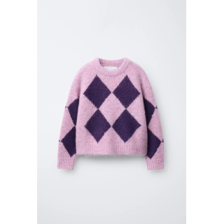 СВИТЕР С УЗОРОМ «РОМБЫ»