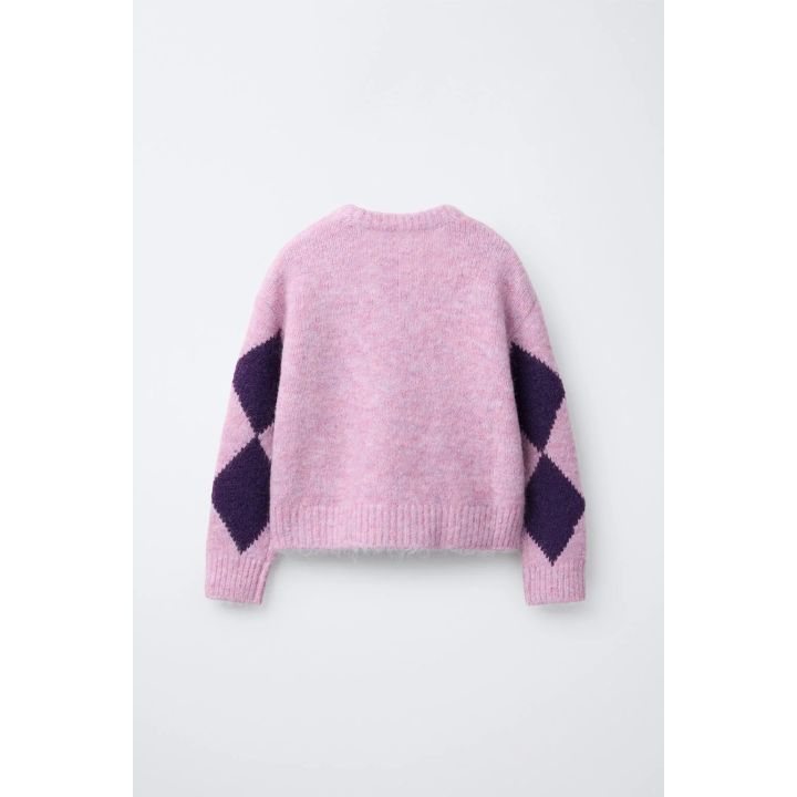 СВИТЕР С УЗОРОМ «РОМБЫ»