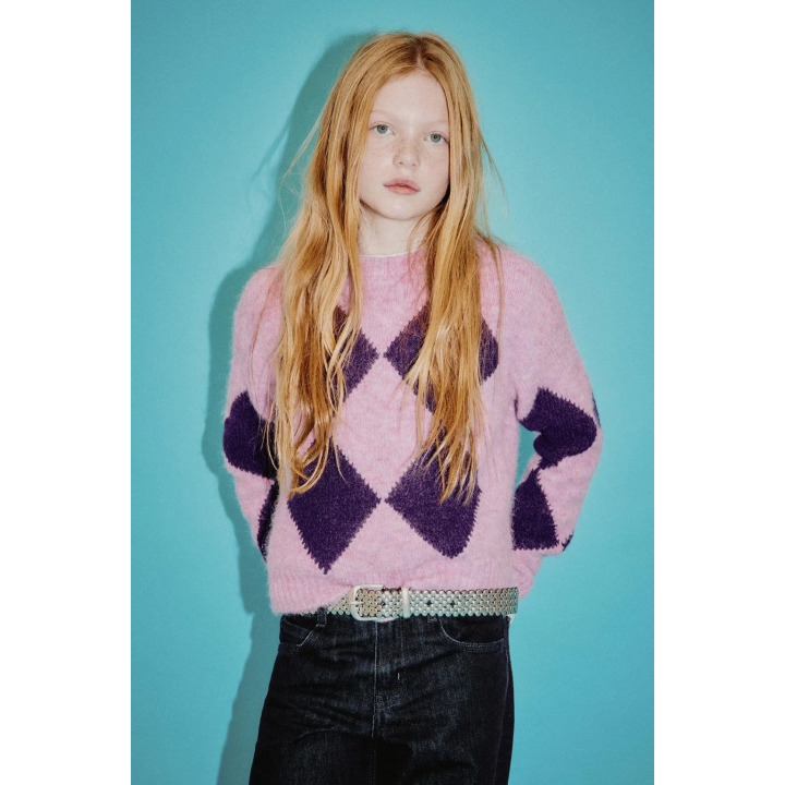 СВИТЕР С УЗОРОМ «РОМБЫ»