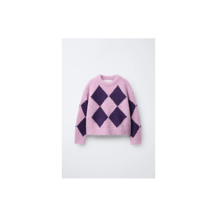 СВИТЕР С УЗОРОМ «РОМБЫ»